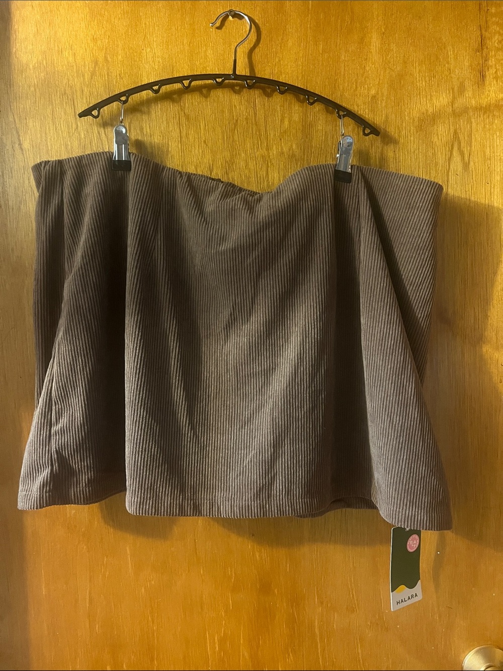 Woman’s HALARA Brown Corduroy Skort 2X